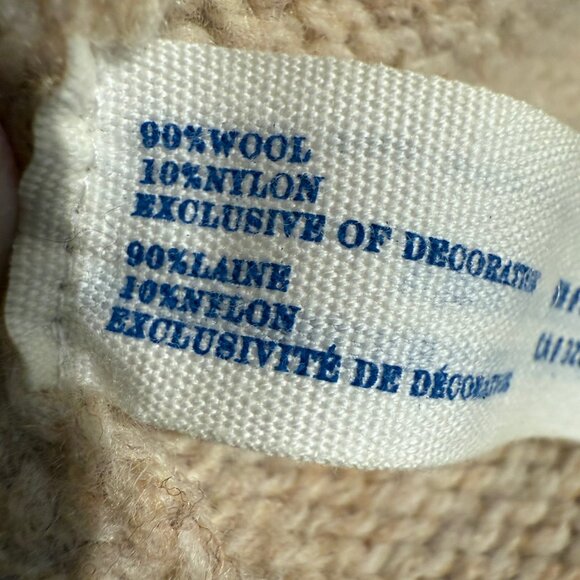anthropologie leifsdottir Lisel Cardigan 90% wool chunky beige cardigan; Size S - Picture 4 of 9